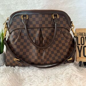 Authentic Louis Vuitton Trevi GM Damier Ebene Handbag / Satchel
